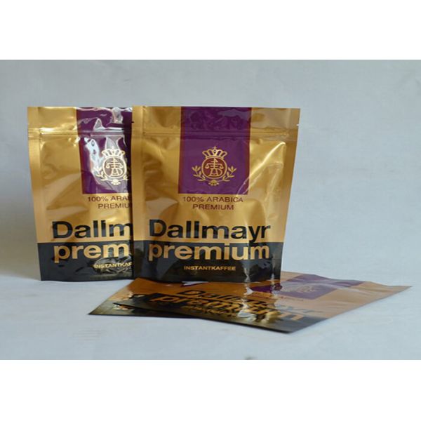 Biodegradable Plastic Pouch Packaging / Stand Up Barrier Pouches Zipper Top