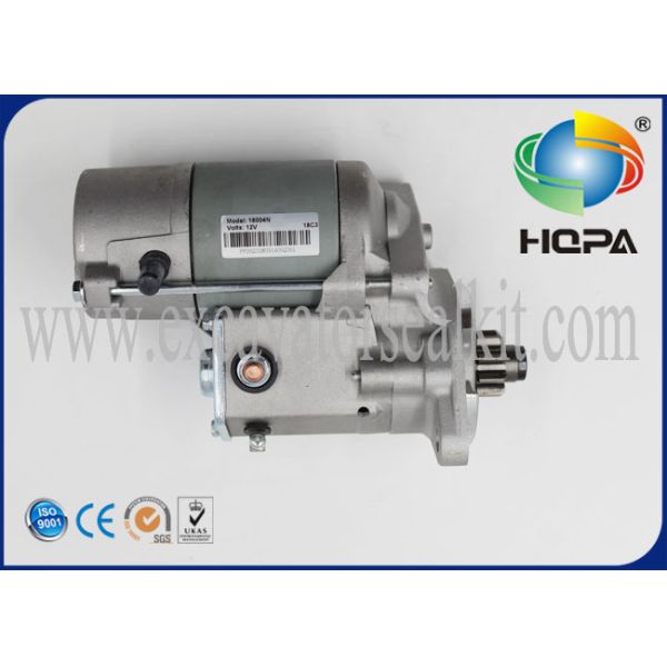 Engine V2403 Excavator Starter Motor , 12V, Standard Size CW Rotation