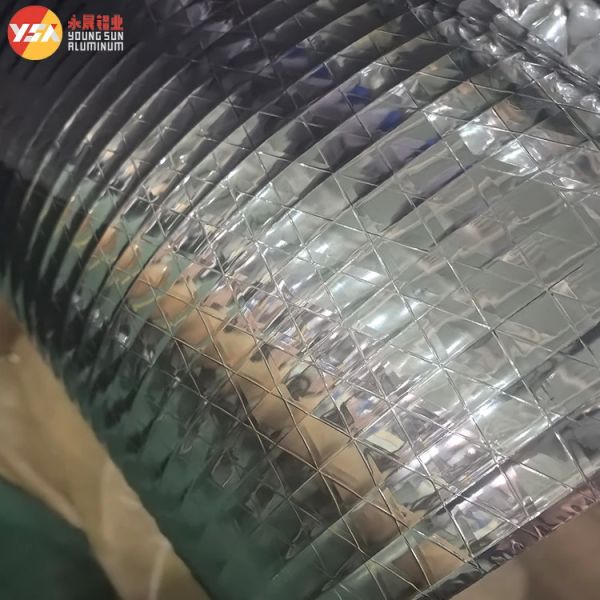 Rhombus Reinforced Aluminum Foil for Thermal Insulation Metallized Coating Polyester Film Aluminum Foil