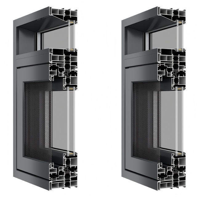 Aluminium Exterior Thermal Glass Windows Waterproof Temperature Stabilized