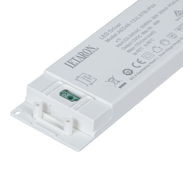 48W IP44 LED Driver 24VDC Super Slim LED Light Driver With TUV Certification