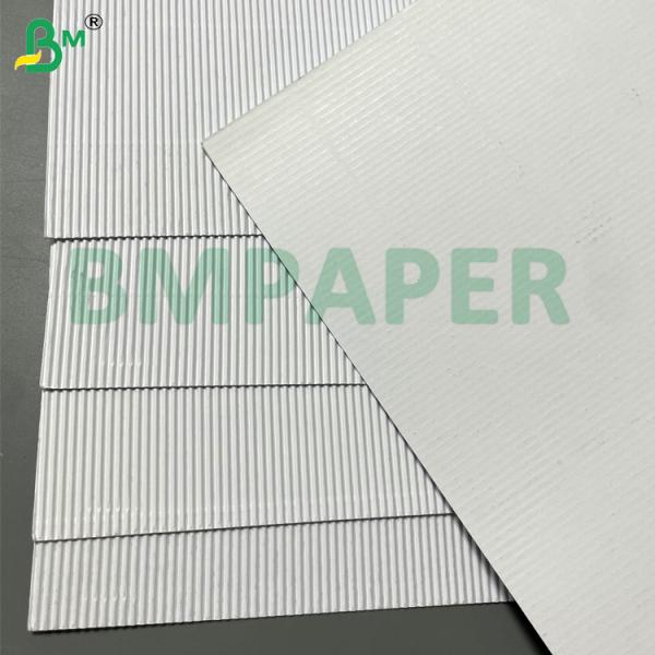 Papel corrugado flauta simple blanco imprimible de 100 g/m² para embalaje de cajas