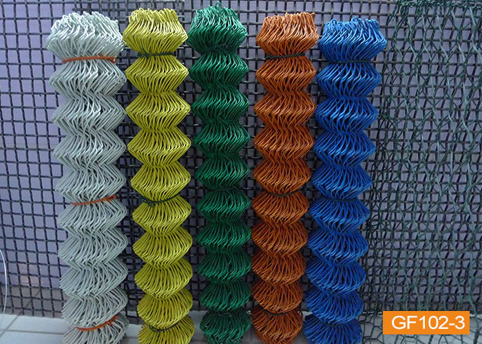 PVC покрыл сетку диаманта загородка 50*50mm циклона 8 Ft