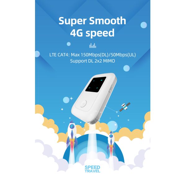 Маршрутизатор 4G WiFi кармана оператора телекоммуникаций со слотом SIM-карты