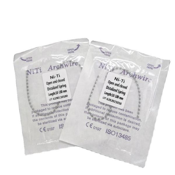 Matériaux d'orthodontie dentaire Nitinol Open Coil Spring 200g 7 pouces 17,5 cm avec certification CCC et longueur 180 mm