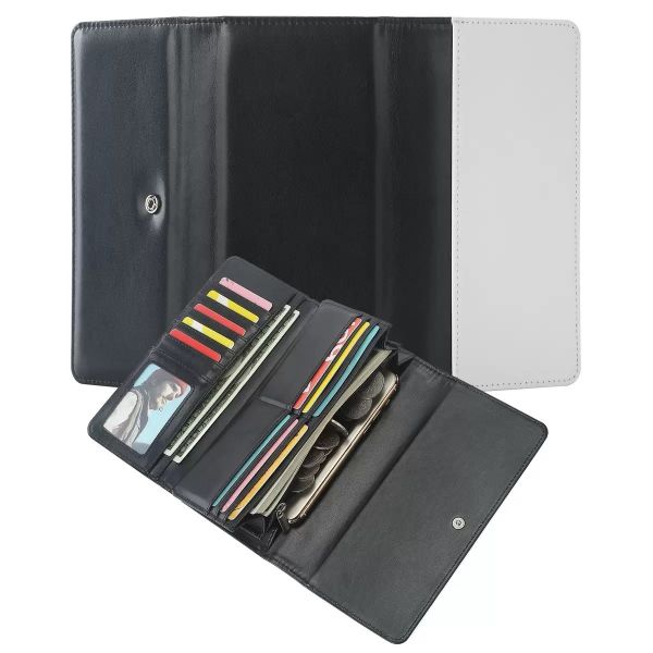 Alligator Skin Mens Trifold Wallet Custom Printing Leather Sublimation Wallet Blanks
