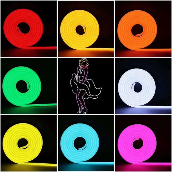 5x12mm Lake Blue LED Neon Flex Strip Silica Gel Waterproof Neon Flexible Strip Light