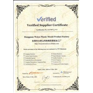 Weiyu Plastic Mould and Product Ltd. Сертификации