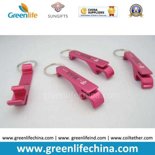 Factory Supply Rose Red Beer Bottle Opener with Custom Logo Printing