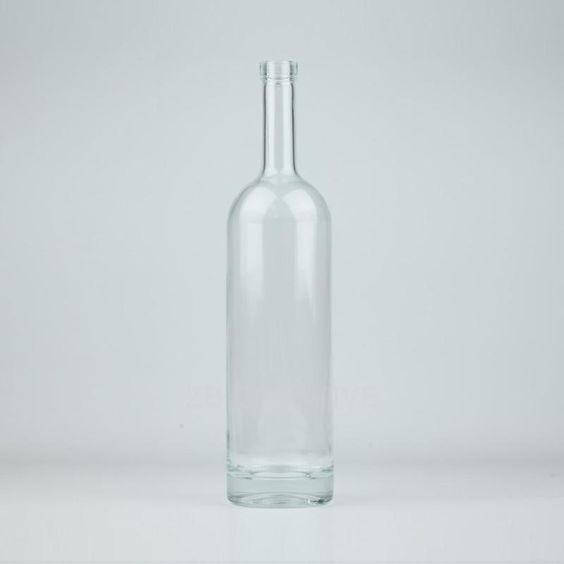 Liquor Customised Vodka Bottle 1000ml Flint Cork Closure Spirits 850g CY-1029