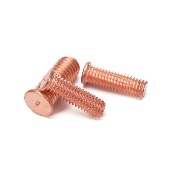 M8 Model GB Standard Custom Red Copper Hex Head Bolts with Zinc Plated Welding Screw Spot CD Weld Stud M7 Thread Size