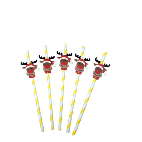 Hotsale Creative Disposable Straws for Juice Milk Beverage Multi Color Eco-Friendly