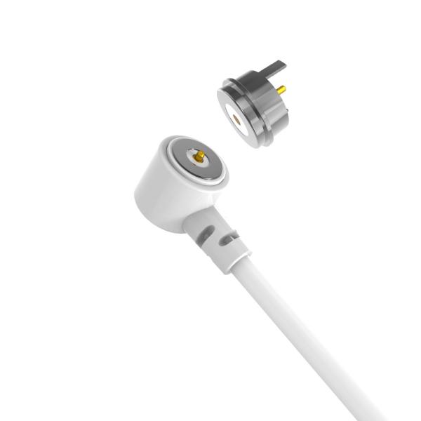 Dia.8.0MM White TPE Cable Magnetic USB Cable Connector 48H Salt Spray Test