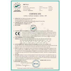 Kunshan JZH Precision Hardware Co., Ltd. Certifications