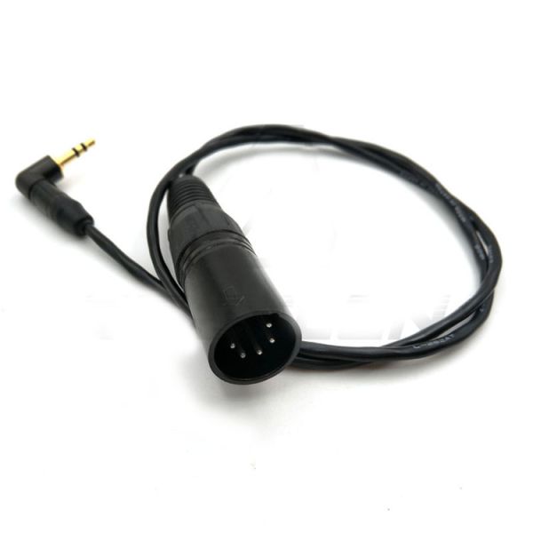 0.5M Arri Alexa Mini Audio Cable , Right Angle 3.5 Mm Jack To XLR Cable