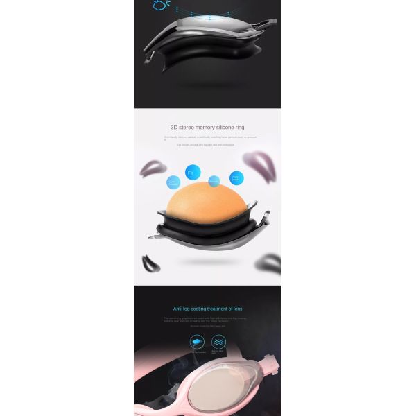 Anti UV Kids Swimming Goggles Outdoor Swimming Goggles With Earbud Set 15.5-5-7CM