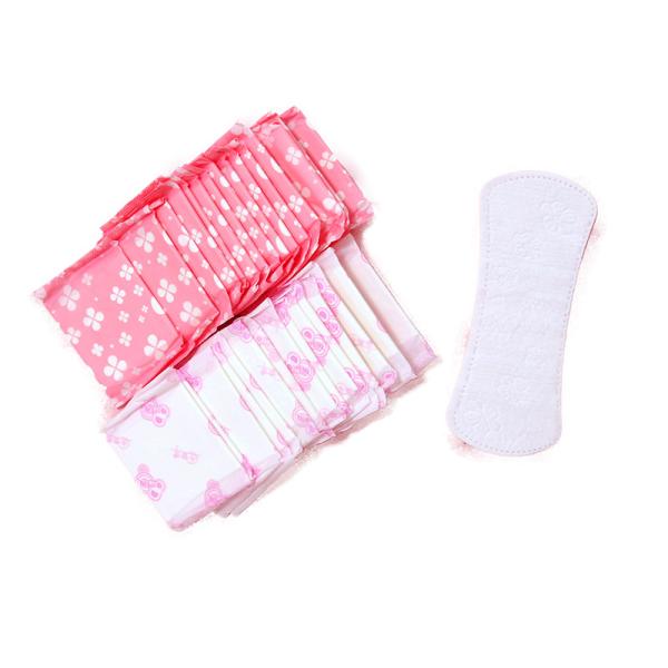 Cottony Ultra Absorbent Contoured Sanitary Napkins with Leakproof Breathable Wings