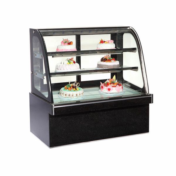 Front Curved Glass 1500*760*1250mm Bakery Display Refrigerator