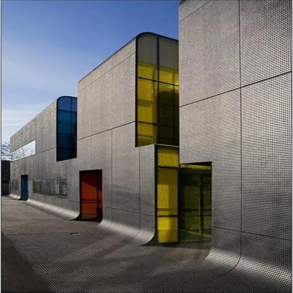 Decorative Composite Curtain Wall Perforated Cladding Panels Aluminum Architectural Insulated Curtain Walls