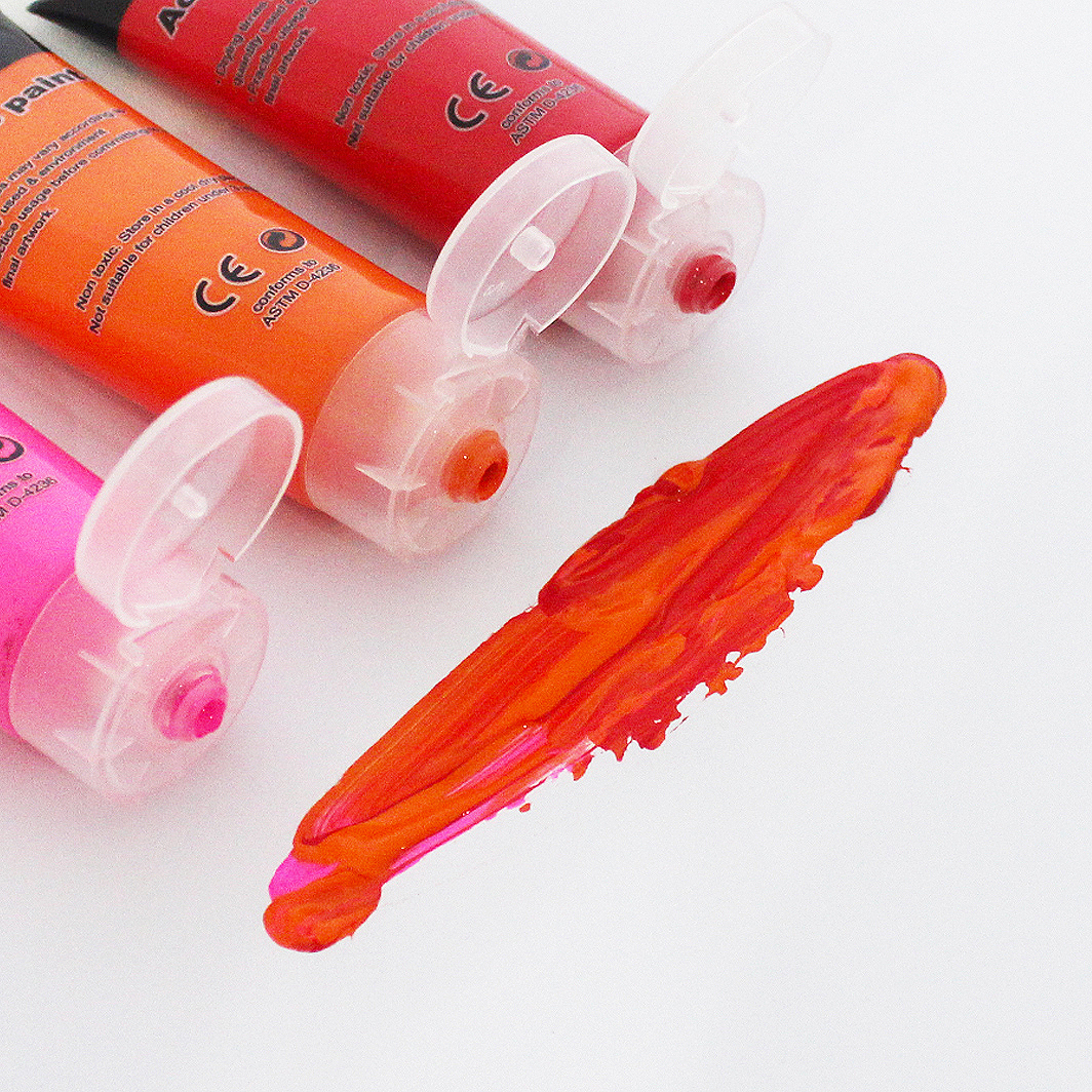 12 Colors 75ml Loose Non-Toxic Tube Artist Acrylic Paint for Kids