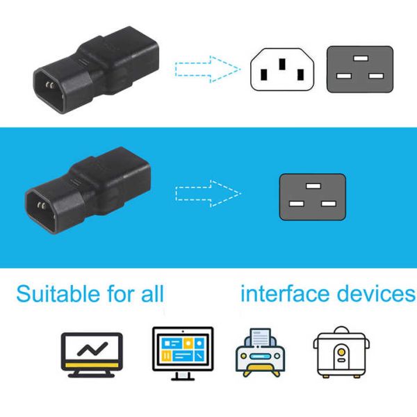 Industrial C19 to C20 Power Plug Adapter 16A 250V CE Certified