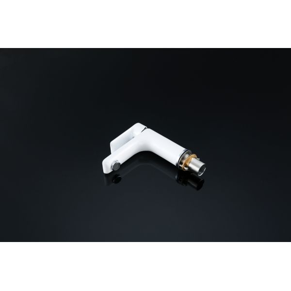 Waterfall Bathroom Basin Faucet White Single Handle Hot and Cold Basin Mixer