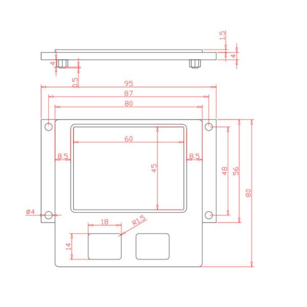 Stainless Steel Waterproof Touchpad , Industrial Touchpad Aluminum Alloy Mounting Rack