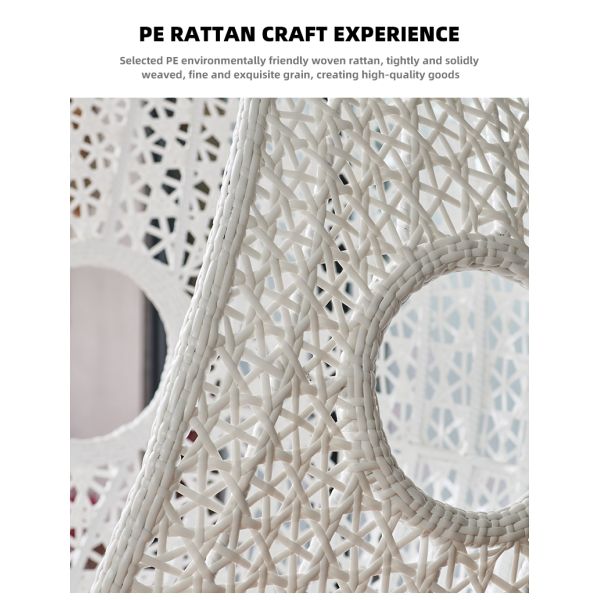 Carbon Steel Frame 2 Seat Hammock Swing Egg Shaped Rocking Chair