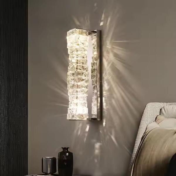 Nordic Modern Light Luxury Crystal Wall Lamp Decorations for Home Light Fixture Gold Showroom Hotel Villa Indoor LED Wall Light