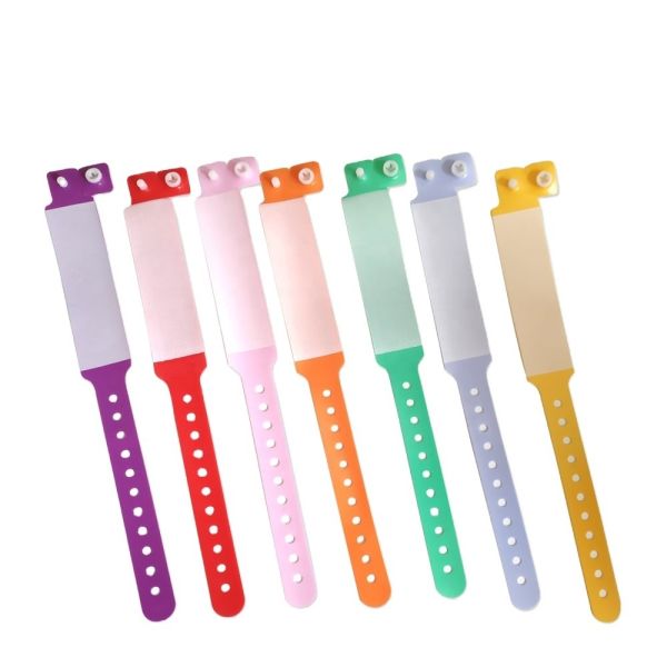 Colorful PVC Vinyl Wristband for Children at Entertainment Park 250*25mm and 170