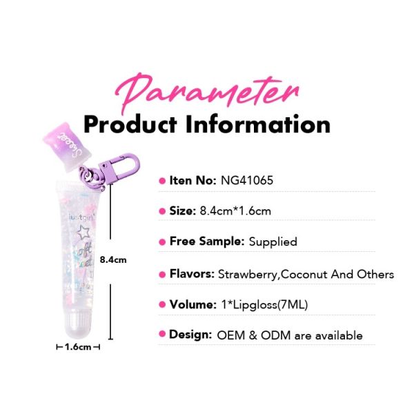 Non Toxic Fruit Flavored Little Girls Lip Gloss With Shimmering Glitter