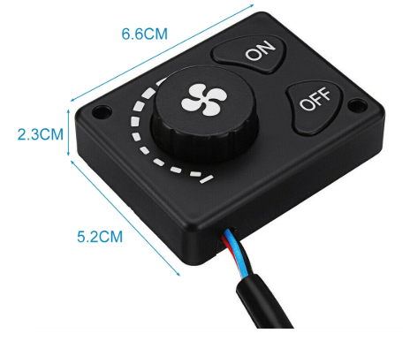 12V 24V Caravan Truck Parking Heater Rotary Switch with 35cm Cable