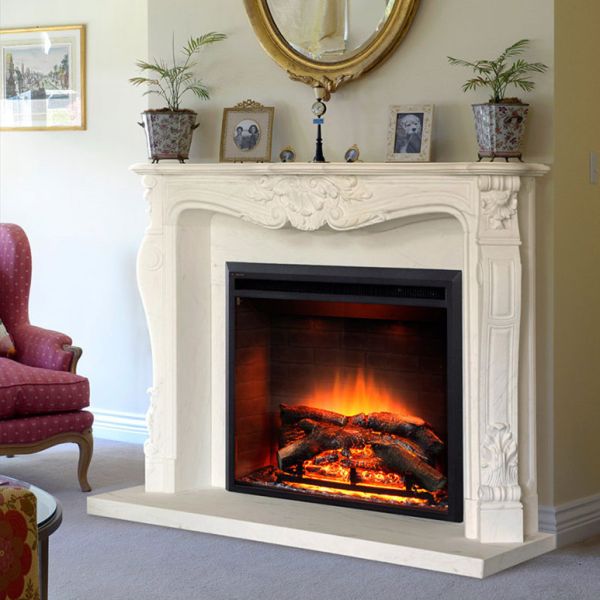 Fireplace mantel dark marble camino fireplace surround nordic custom made marble solid fireplace mantel for sale