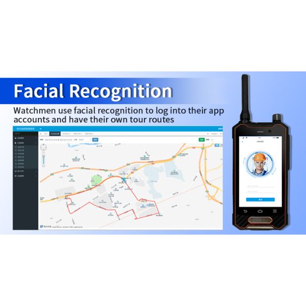 Security Patrol Checkpoint System Wand 4G GPRS GPS NFC Touch Screen Face Identification