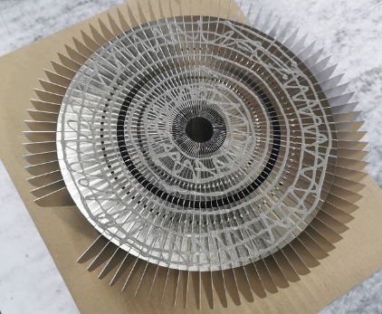 300w-800w COB Led Heatsink , 200 Gram Stage Round 280 mm Large Led Heatsink