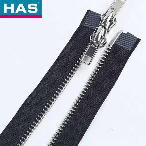 Custom Fashion Shining Two Ways Open End Smooth Sliding Nickel Zipper