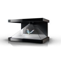 Escaparate mágico de la pirámide del holograma 3D, resolución completa de la exhibición de la caja olográfica HD de la pirámide