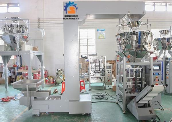 Frozen Food Automated Packing Machine Multi Heads Weigher Schneider PLC Control