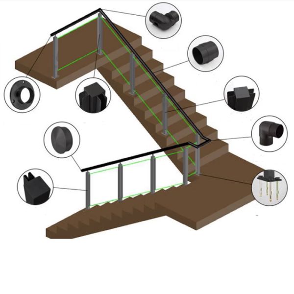 Tube Balustrade Guardrail Design 304 Staircase Accessories Cable Railing Hardware Kit