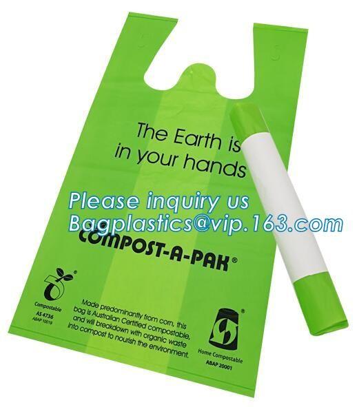 Compostable eco-friendly material non toxic food grade t shirt bread packaging plastic bag