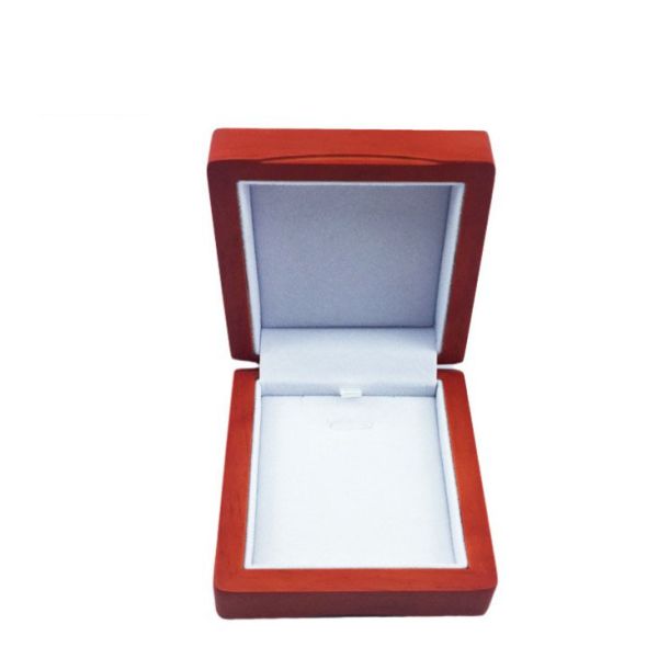 Luxury Velvet Inner Necklace Bracelet Ring Box Red Wooden Jewelry Gift Box
