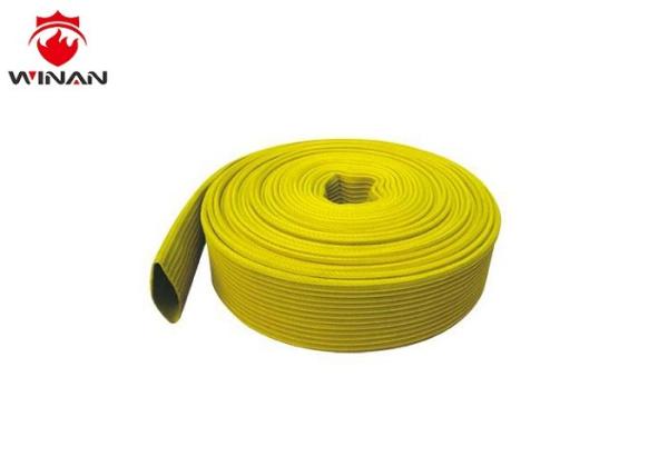 White Yellow PU Fire Hose Reel Marine Used 0.8MPa - 1.6MPa Working Pressure