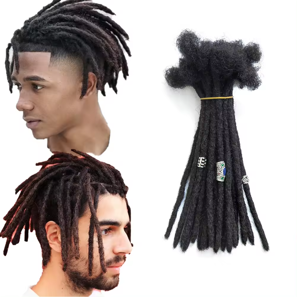 Human Hair Extention Dreadlocks Style with Curly Ends Black Hair Style Dreadlocks