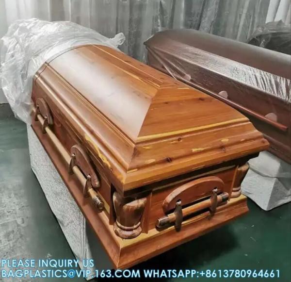 Funeral Adult Cheap Wood Coffins With Best Painting funeral supplies wholesale luxury casket urn cremation coffin