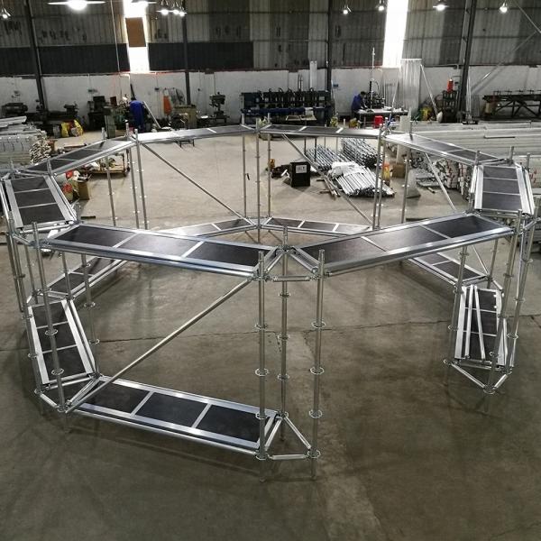 Tour d'échafaudage mobile en alliage d'aluminium 200 kg/m2 avec des structures circulaires à verrouillage de pin à verrouillage de disque