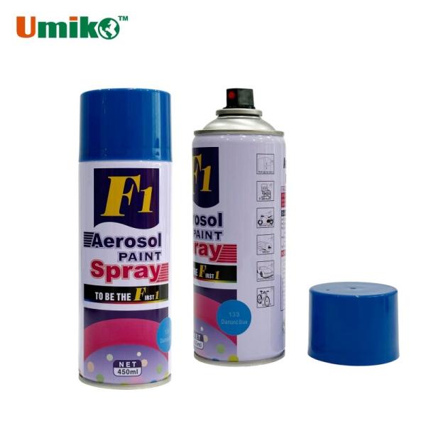 Customized Capacity F1 Diamond Blue Spray Paint 450ml For Metal And Plastic