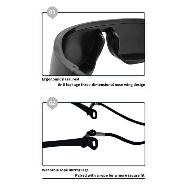 Hair Removal Goggles CE Ansi Z87 Beauty Anti Laser Protective Eyebrow Eye Mask OPT IPL Shading E Light Eye Patch