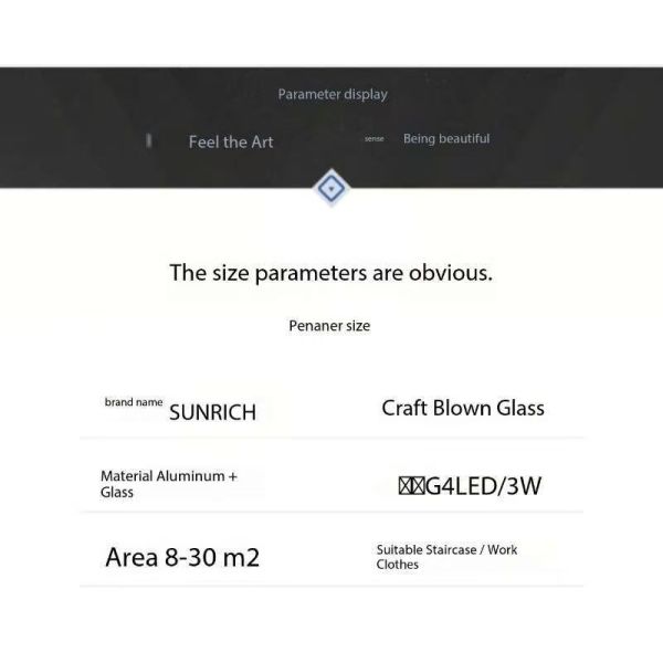 Stair Long Glass Ball Hanging Lamp LED Ceiling Light Creative Home Lighting Modern Chandelier