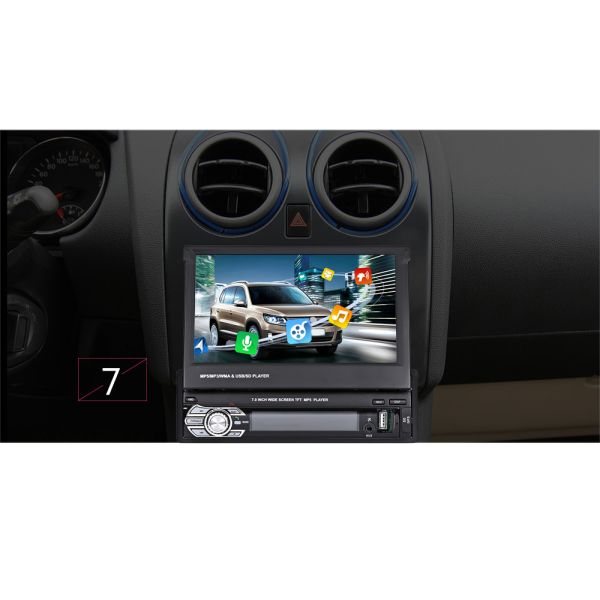7 мультимедийная система автомобиля УСБ Блуэтоотх Дин ФМ до полудня автомобильного радиоприемника 1 андроида дюйма Ретрактабле с Гпс