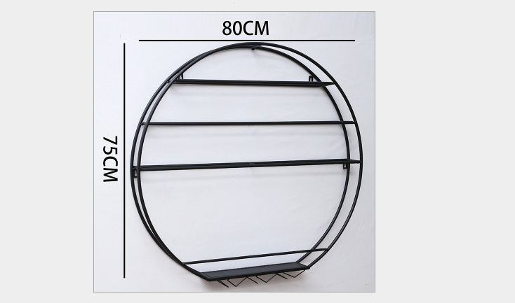 Household Wall Mounted 80cm Diameter Metal Wine Rack